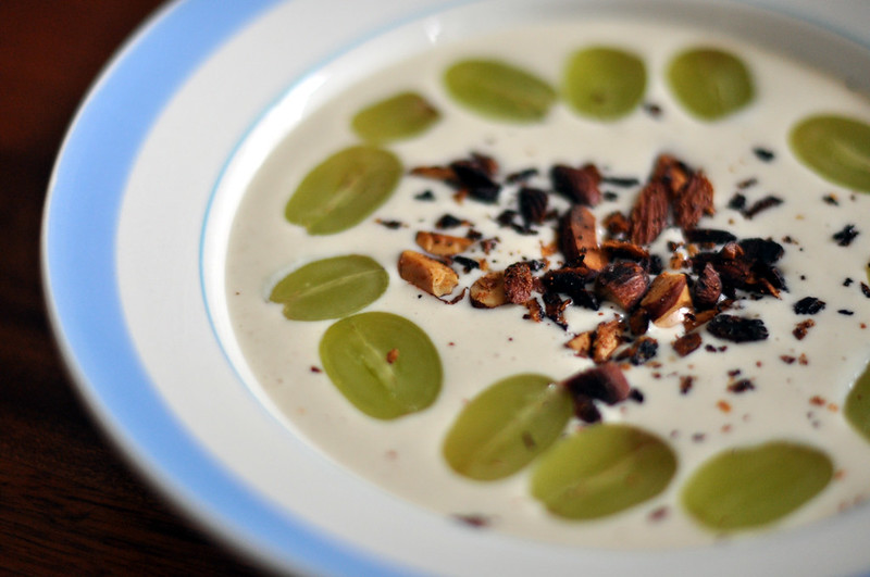 Southern Spain Recipes – Ajo Blanco (White Garlic Soup with Grapes)