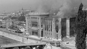 Sarajevo’s partially destroyed National Library