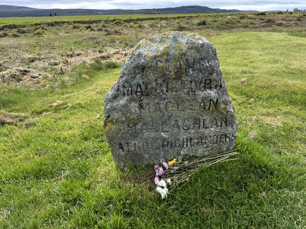 Cairns marking mass Clan graves at Culloden