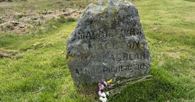 Cairns marking mass Clan graves at Culloden
