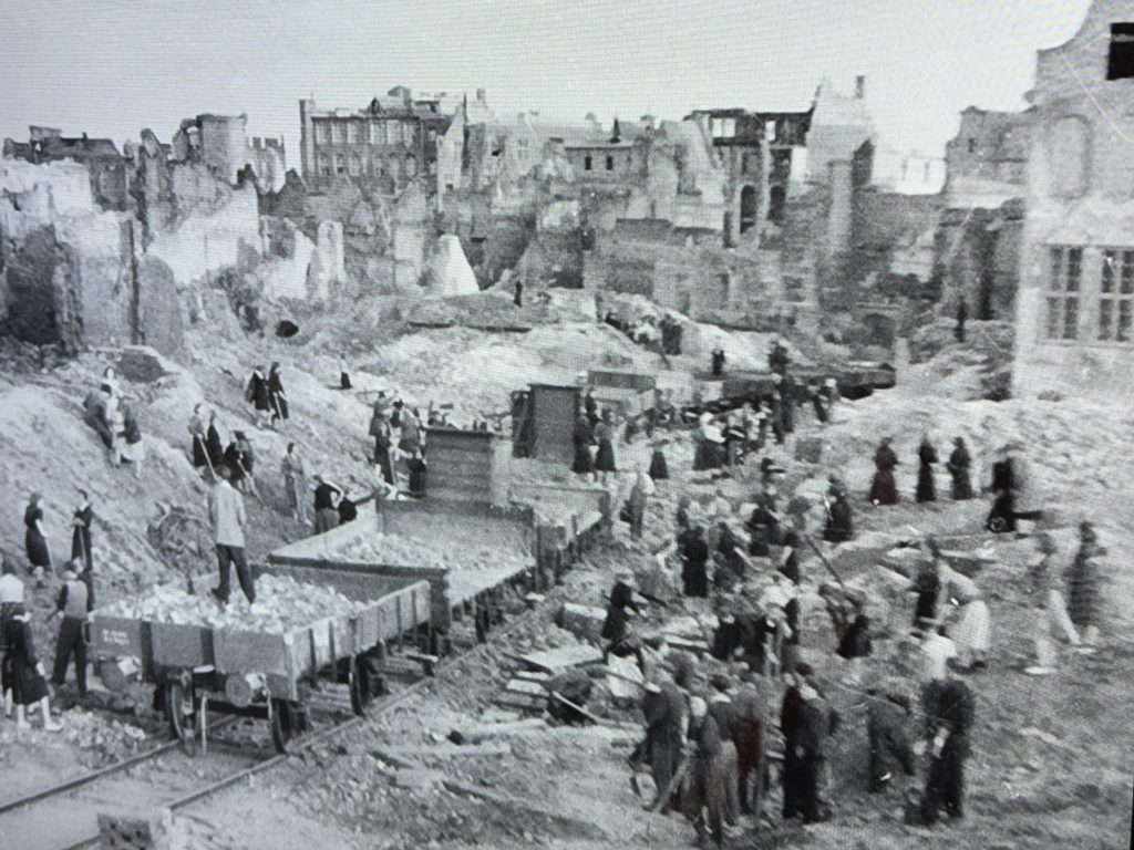 The city of Gdansk at the end of World War 2
